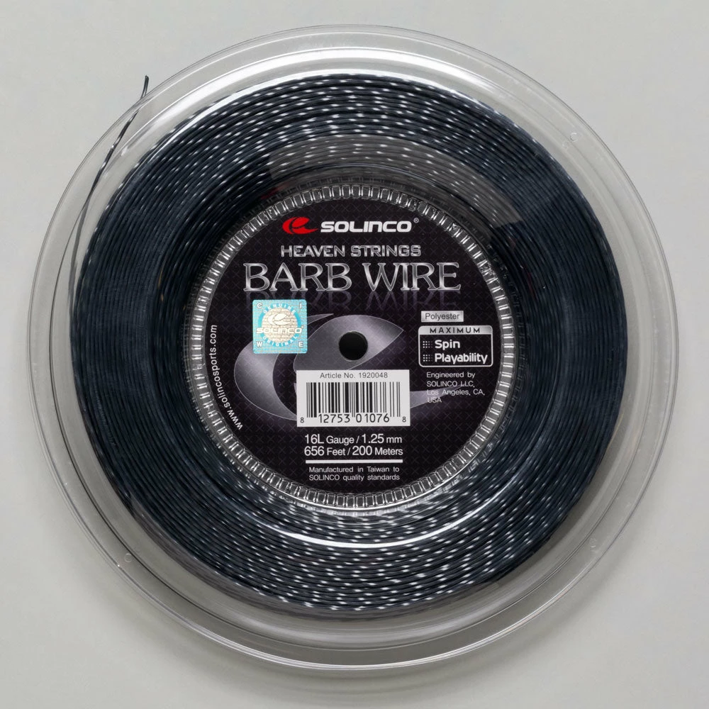 Tennis Accessories Solinco Barb Wire 16L 1.25 656' Reel 3 Tennis Accessories Solinco Barb Wire 16L 1.25 656' Reel