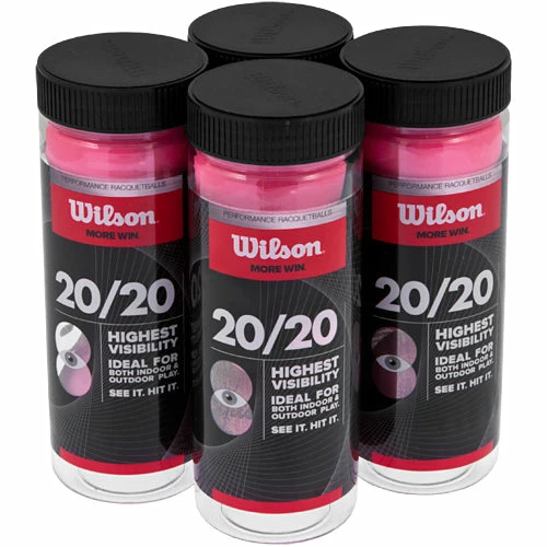 Wilson 20/20 Racquetballs 4 Cans 3 Wilson 20/20 Racquetballs 4 Cans