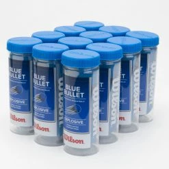 Wilson Blue Bullet Racquetballs 12 Cans Racquetball Accessories