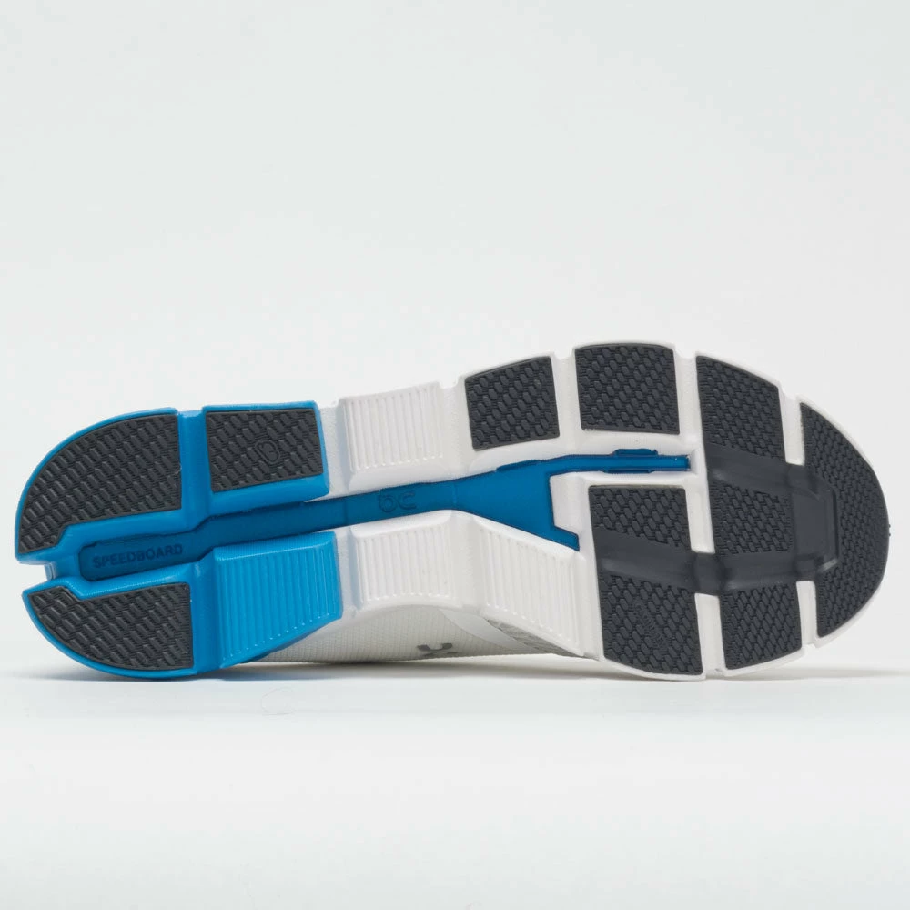 On Running Running Shoes On Cloudflyer Men's White/Blue 6 On Running Running Shoes On Cloudflyer Men's White/Blue