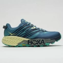 Hoka One One Speedgoat 4 Women's Provincial Blue/Luminary Green Trail Running Shoes