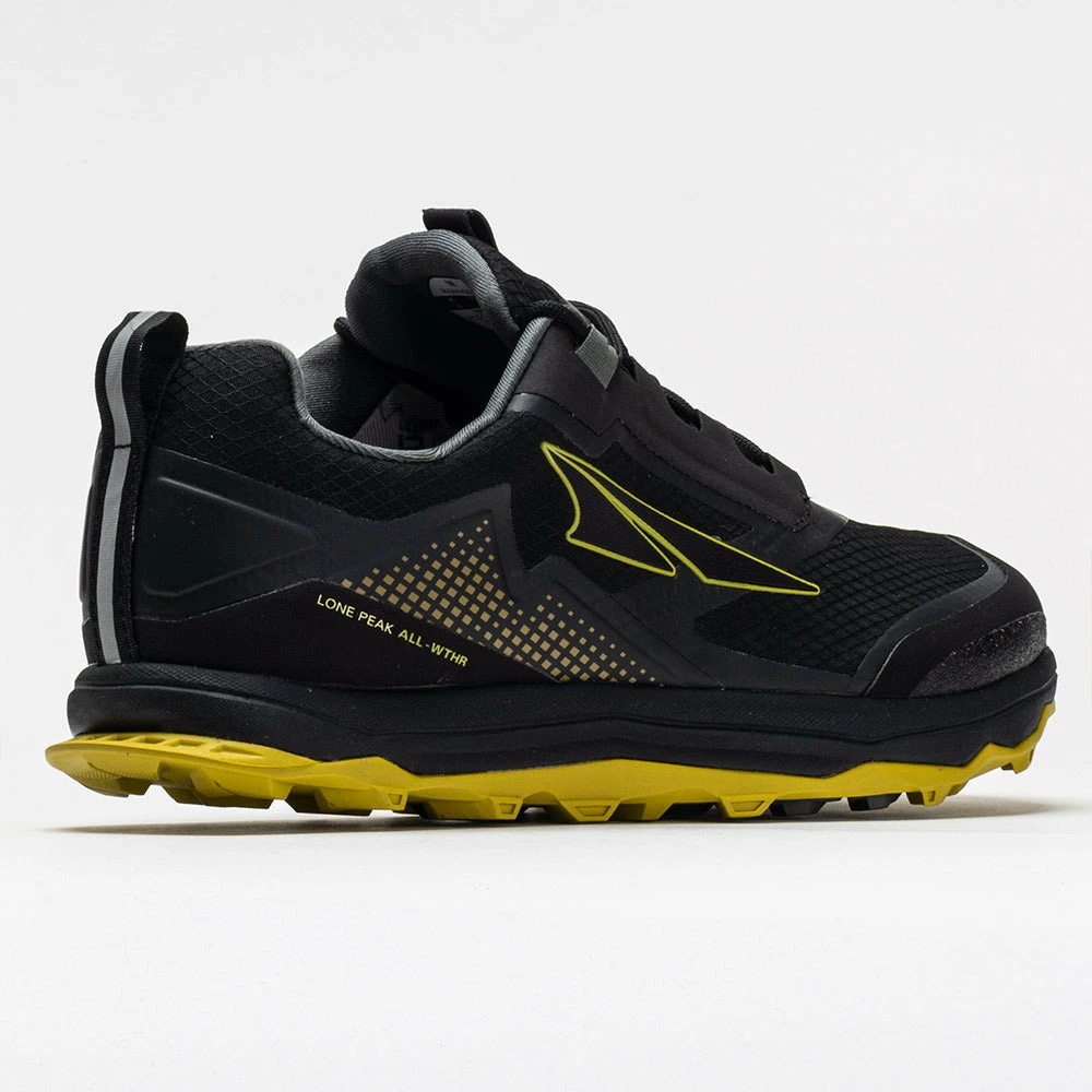 Altra Lone Peak All-Weather Men's Black/Yellow 8 Altra Lone Peak All-Weather Men's Black/Yellow