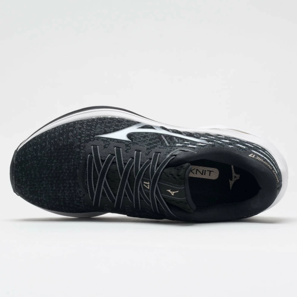 Mizuno Wave Inspire 17 Waveknit Women's Black/Platinum Gold 5 Mizuno Wave Inspire 17 Waveknit Women's Black/Platinum Gold