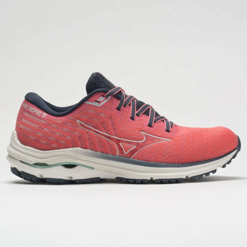 Mizuno Wave Inspire 17 Waveknit Women's Ignition Red/Snow White Running Shoes 3 Mizuno Wave Inspire 17 Waveknit Women's Ignition Red/Snow White Running Shoes