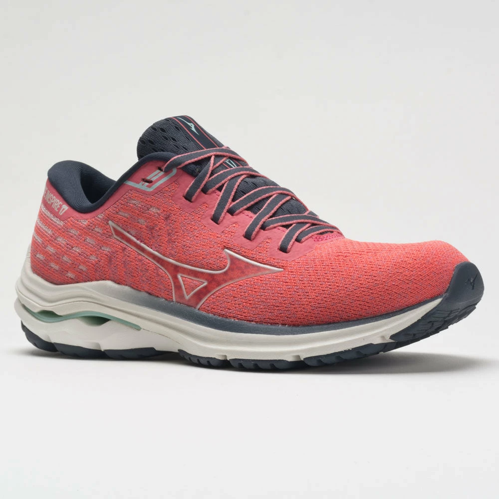 Mizuno Wave Inspire 17 Waveknit Women's Ignition Red/Snow White Running Shoes 7 Mizuno Wave Inspire 17 Waveknit Women's Ignition Red/Snow White Running Shoes