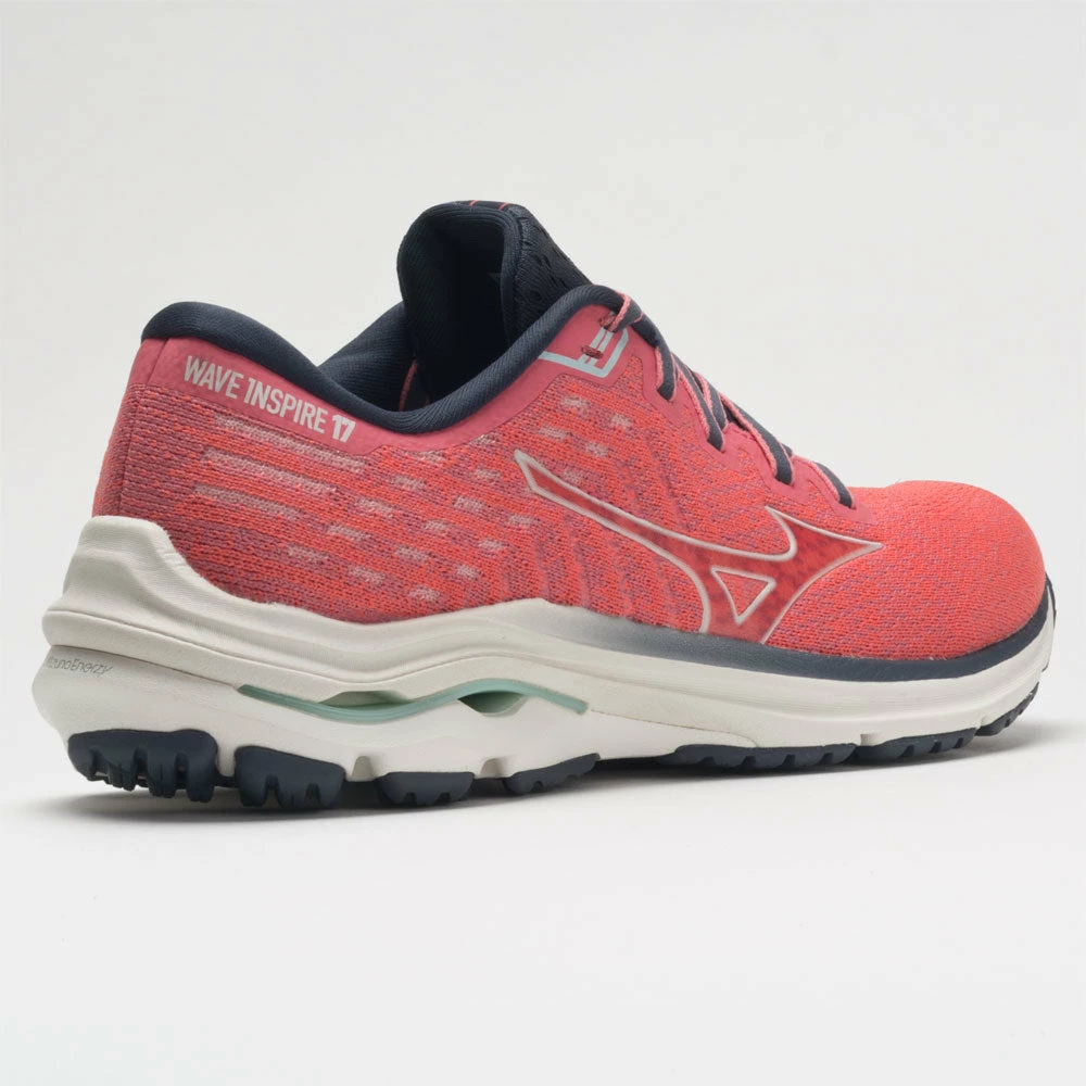 Mizuno Wave Inspire 17 Waveknit Women's Ignition Red/Snow White Running Shoes 8 Mizuno Wave Inspire 17 Waveknit Women's Ignition Red/Snow White Running Shoes