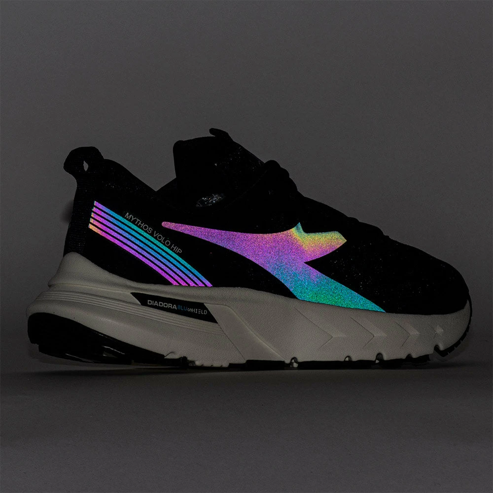 Diadora Mythos Blushield Volo Men's Hip Black/Almond Milk Running Shoes 12 Diadora Mythos Blushield Volo Men's Hip Black/Almond Milk Running Shoes