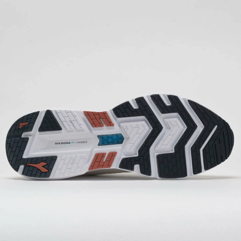 Diadora Mythos Blushield Volo Men's White/Almond Milk/Mecca Orange Running Shoes 6 Diadora Mythos Blushield Volo Men's White/Almond Milk/Mecca Orange Running Shoes