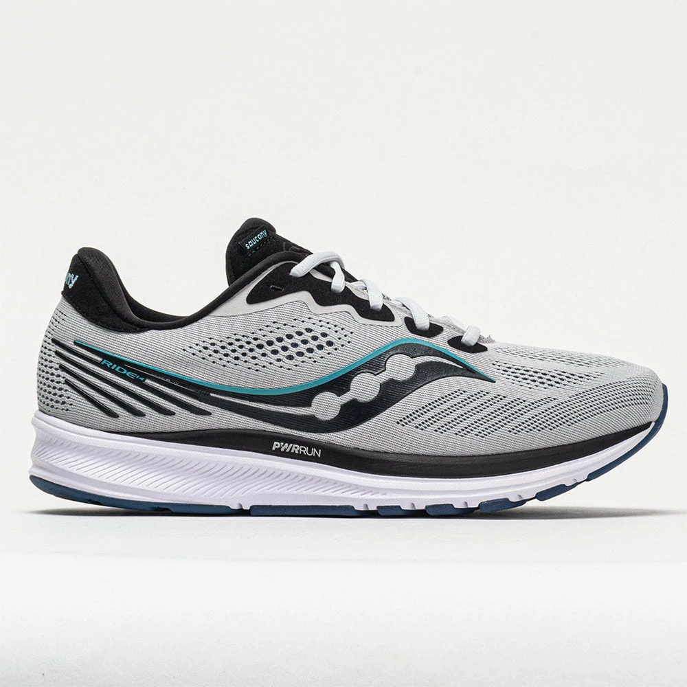 Running Shoes Saucony Ride 14 Men's Fog/Black/Storm 3 Running Shoes Saucony Ride 14 Men's Fog/Black/Storm