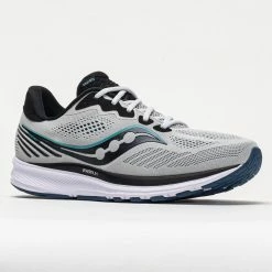 Running Shoes Saucony Ride 14 Men's Fog/Black/Storm 12 Running Shoes Saucony Ride 14 Men's Fog/Black/Storm