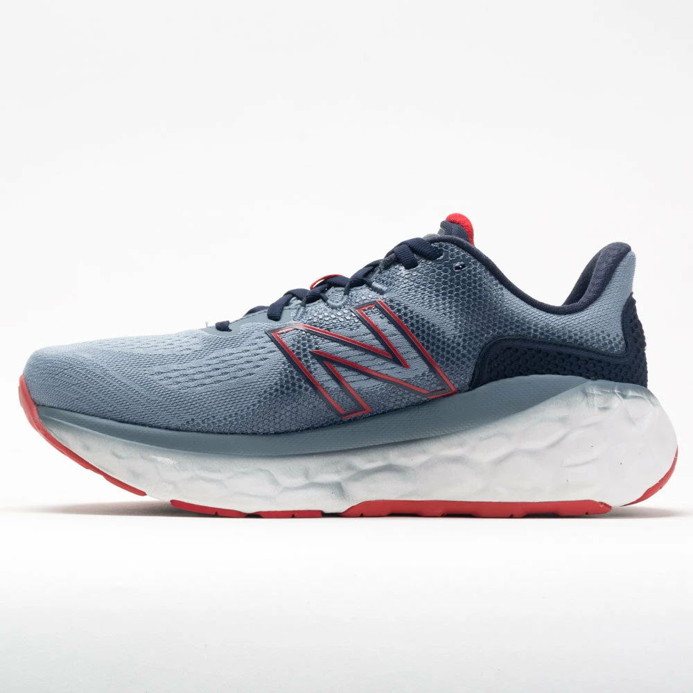 New Balance Fresh Foam More V3 Men's Ocean Gray/Velocity Red/Eclipse Running Shoes 4 New Balance Fresh Foam More V3 Men's Ocean Gray/Velocity Red/Eclipse Running Shoes