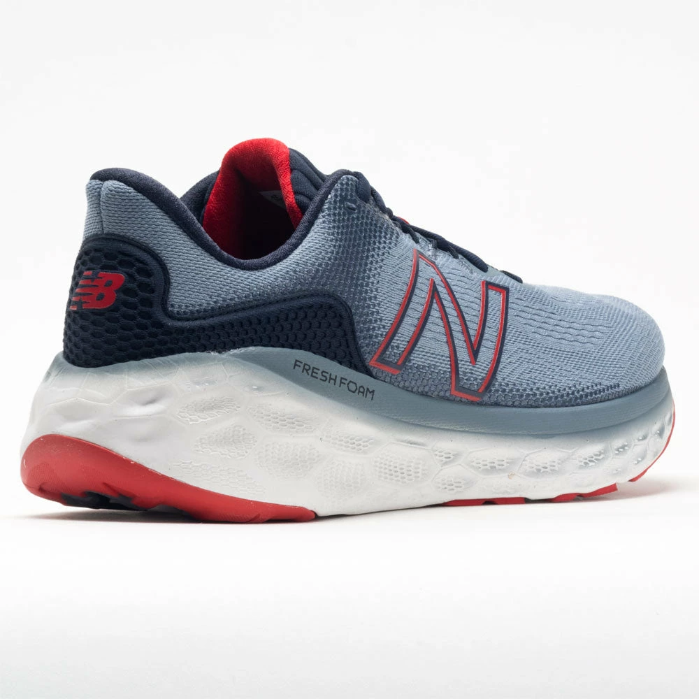 New Balance Fresh Foam More V3 Men's Ocean Gray/Velocity Red/Eclipse Running Shoes 8 New Balance Fresh Foam More V3 Men's Ocean Gray/Velocity Red/Eclipse Running Shoes