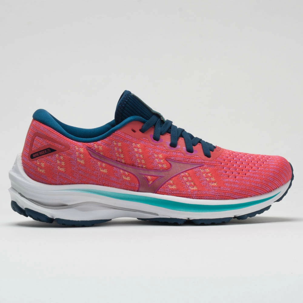 Mizuno Wave Rider 25 Waveknit Women's Cayenne/Phlox Pink 3 Mizuno Wave Rider 25 Waveknit Women's Cayenne/Phlox Pink