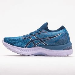 ASICS GEL-Nimbus 23 Knit Women's Gray Floss/Mako Blue Running Shoes