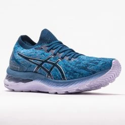ASICS GEL-Nimbus 23 Knit Women's Gray Floss/Mako Blue Running Shoes