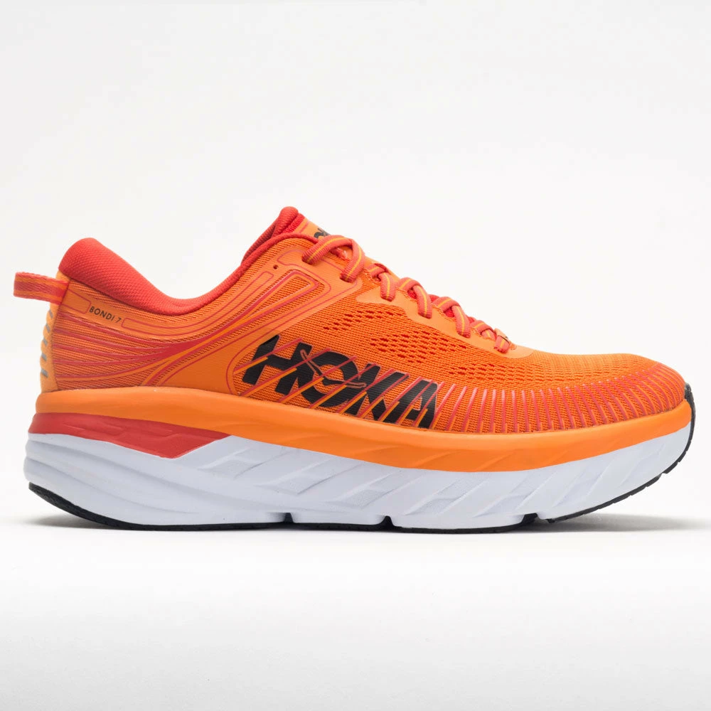 Hoka One One Bondi 7 Men's Persimmon Orange/Fiesta Running Shoes 3 Hoka One One Bondi 7 Men's Persimmon Orange/Fiesta Running Shoes