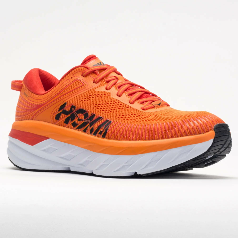 Hoka One One Bondi 7 Men's Persimmon Orange/Fiesta Running Shoes 7 Hoka One One Bondi 7 Men's Persimmon Orange/Fiesta Running Shoes