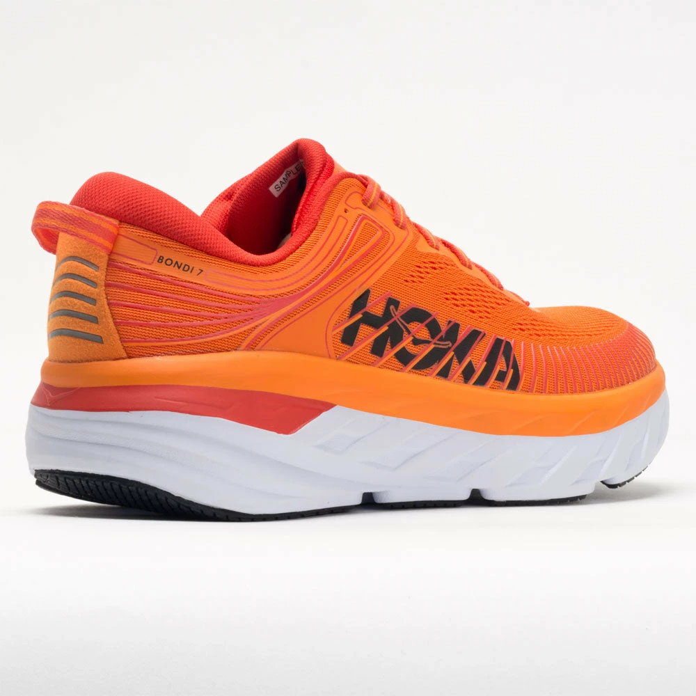 Hoka One One Bondi 7 Men's Persimmon Orange/Fiesta Running Shoes 8 Hoka One One Bondi 7 Men's Persimmon Orange/Fiesta Running Shoes