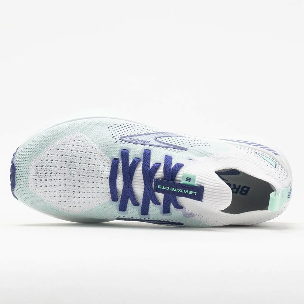 Brooks Levitate Stealthfit GTS 5 Women's White/Navy/Yucca Running Shoes 5 Brooks Levitate Stealthfit GTS 5 Women's White/Navy/Yucca Running Shoes