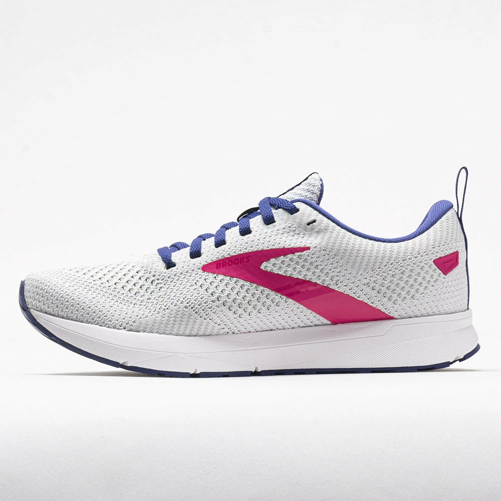 Brooks Revel 5 Women's White/Navy/Pink Running Shoes 4 Brooks Revel 5 Women's White/Navy/Pink Running Shoes