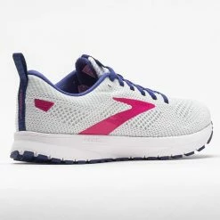 Brooks Revel 5 Women's White/Navy/Pink Running Shoes 13 Brooks Revel 5 Women's White/Navy/Pink Running Shoes