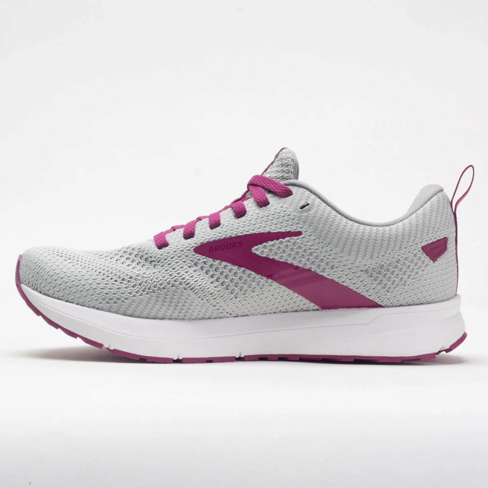 Brooks Revel 5 Women's Gray/White/Baton Rouge 4 Brooks Revel 5 Women's Gray/White/Baton Rouge