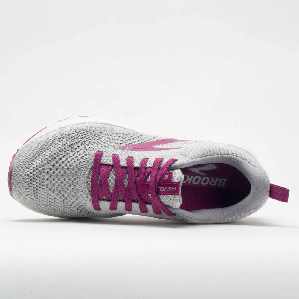 Brooks Revel 5 Women's Gray/White/Baton Rouge 5 Brooks Revel 5 Women's Gray/White/Baton Rouge