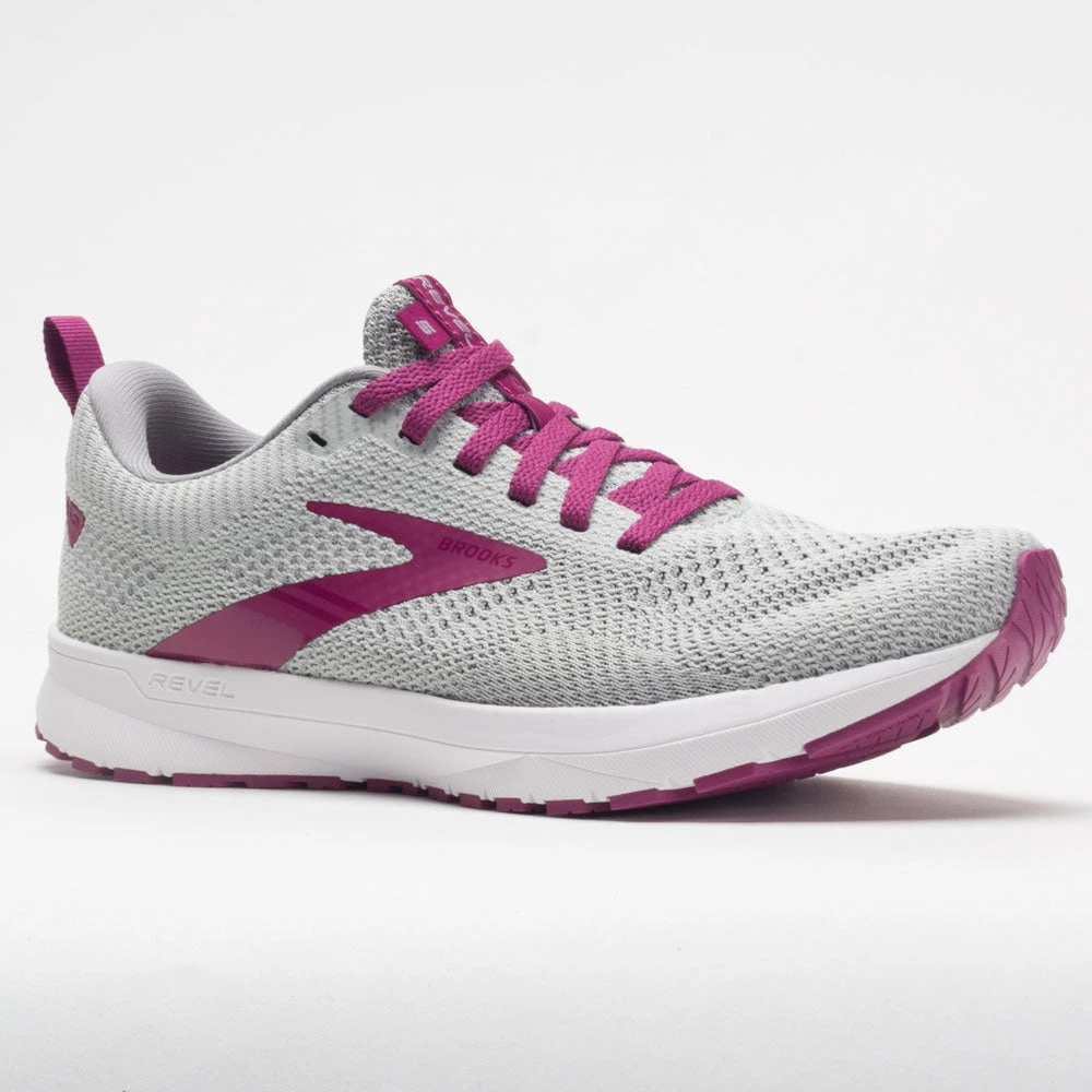 Brooks Revel 5 Women's Gray/White/Baton Rouge 7 Brooks Revel 5 Women's Gray/White/Baton Rouge