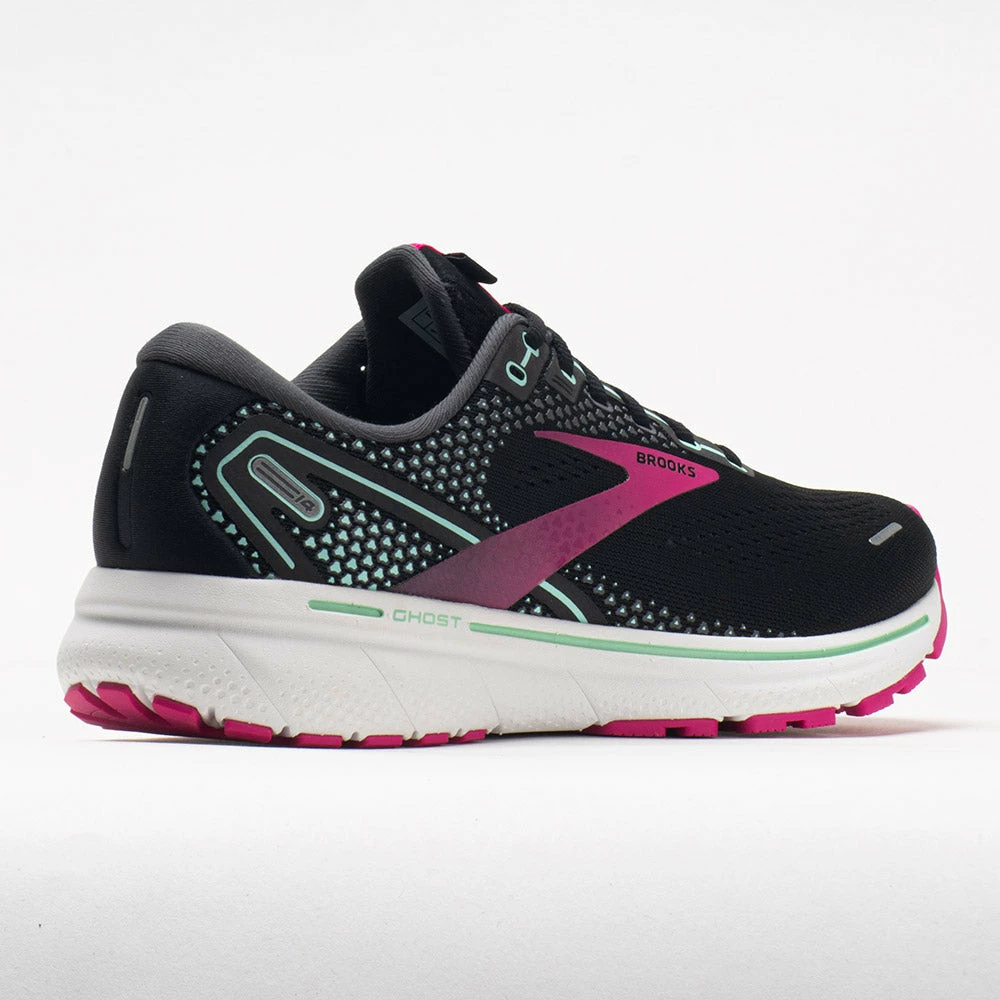 Brooks Ghost 14 Women's Black/Pink/Yucca Running Shoes 8 Brooks Ghost 14 Women's Black/Pink/Yucca Running Shoes