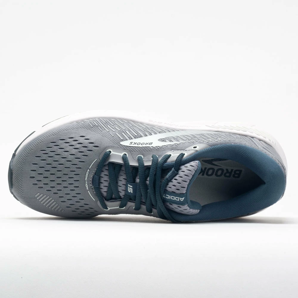 Running Shoes Brooks Addiction GTS 15 Women's Gray/Navy/Aqua 5 Running Shoes Brooks Addiction GTS 15 Women's Gray/Navy/Aqua