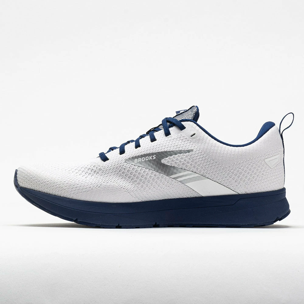 Brooks Revel 5 Men's Breakthrough Collection White/Blue Running Shoes 4 Brooks Revel 5 Men's Breakthrough Collection White/Blue Running Shoes