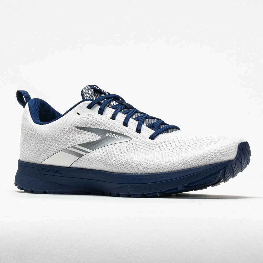 Brooks Revel 5 Men's Breakthrough Collection White/Blue Running Shoes 7 Brooks Revel 5 Men's Breakthrough Collection White/Blue Running Shoes
