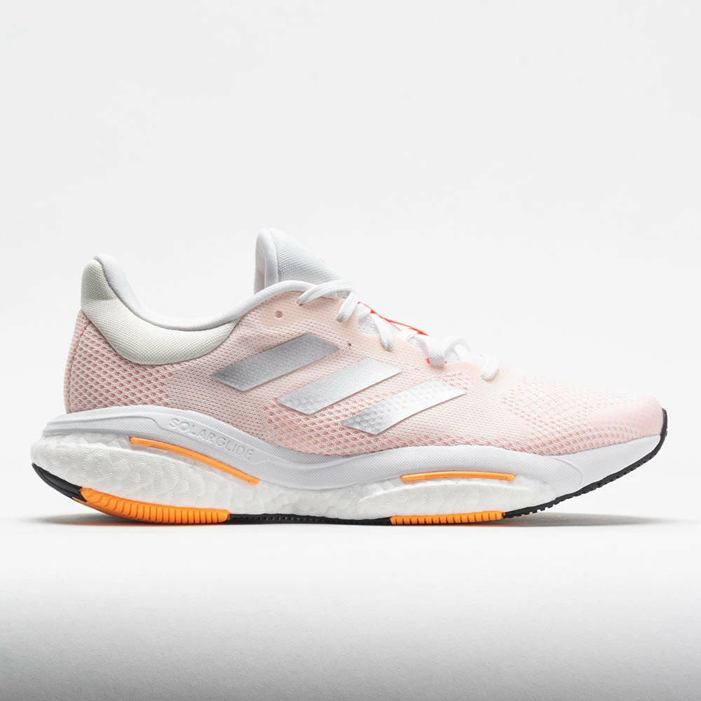 Adidas Solar Glide 5 Women's White/Silver Metallic/Light Flash Orange Running Shoes 3 Adidas Solar Glide 5 Women's White/Silver Metallic/Light Flash Orange Running Shoes
