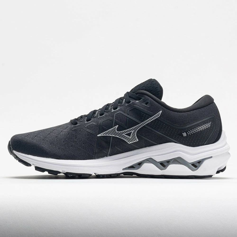 Mizuno Wave Inspire 18 Men's Black/Silver Running Shoes 4 Mizuno Wave Inspire 18 Men's Black/Silver Running Shoes