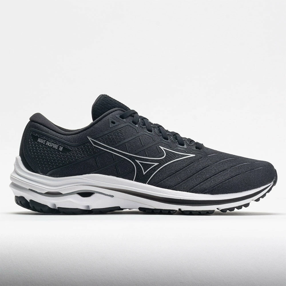 Mizuno Wave Inspire 18 Men's Black/Silver Running Shoes 3 Mizuno Wave Inspire 18 Men's Black/Silver Running Shoes