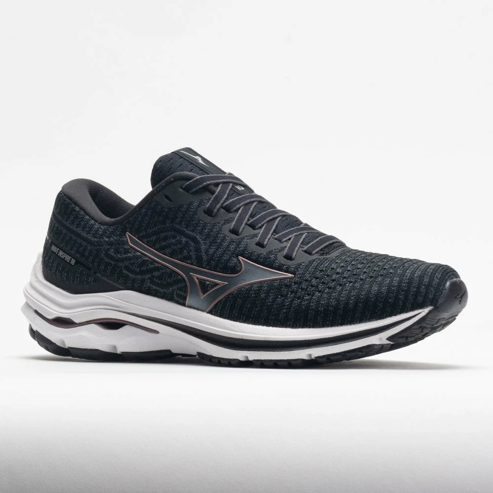 Running Shoes Mizuno Wave Inspire 18 Waveknit Women's Ebony 7 Running Shoes Mizuno Wave Inspire 18 Waveknit Women's Ebony