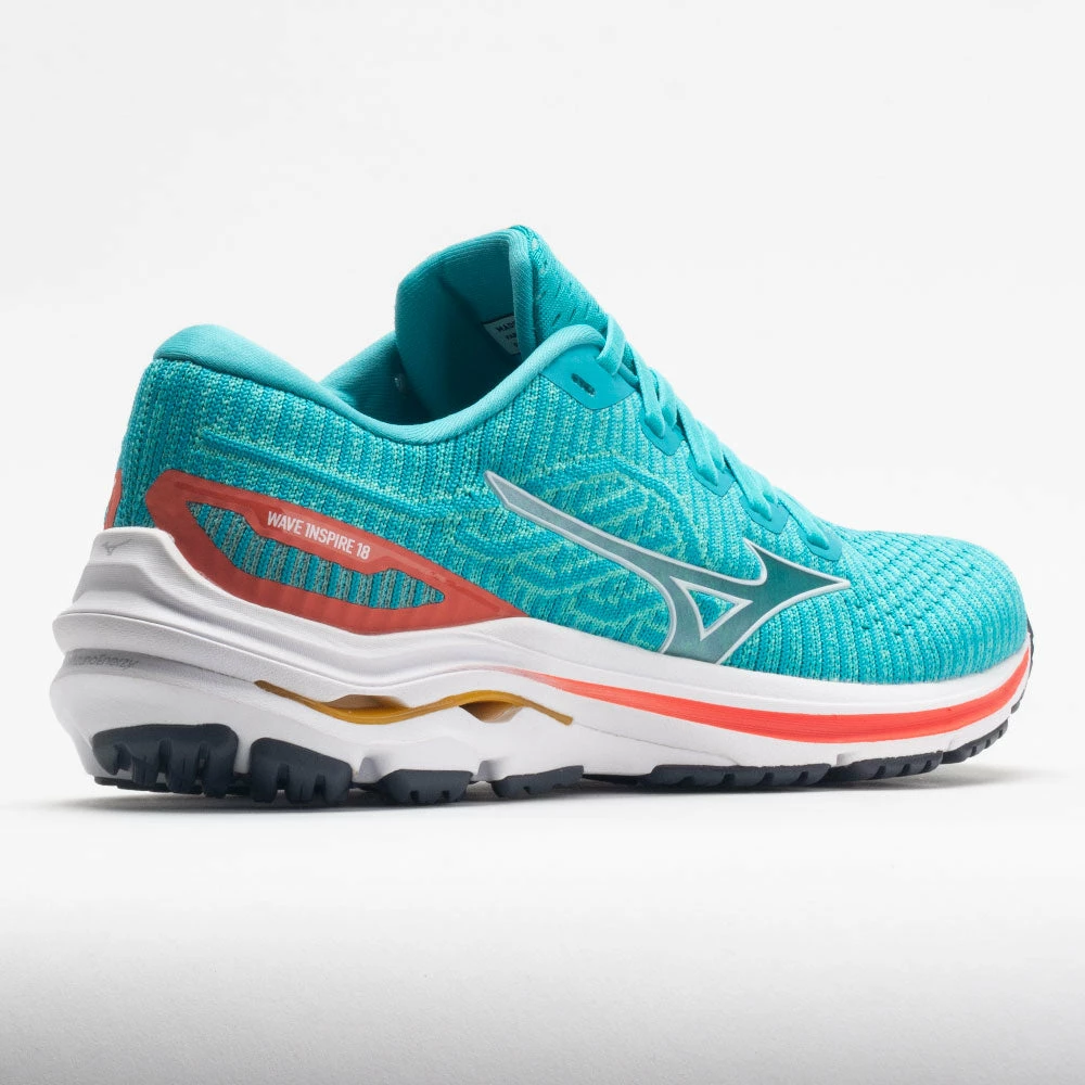 Running Shoes Mizuno Wave Inspire 18 Waveknit Women's Turquoise 8 Running Shoes Mizuno Wave Inspire 18 Waveknit Women's Turquoise