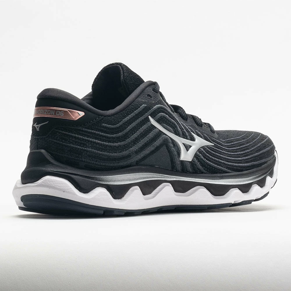 Mizuno Wave Horizon 6 Women's Black/Silver Running Shoes 8 Mizuno Wave Horizon 6 Women's Black/Silver Running Shoes