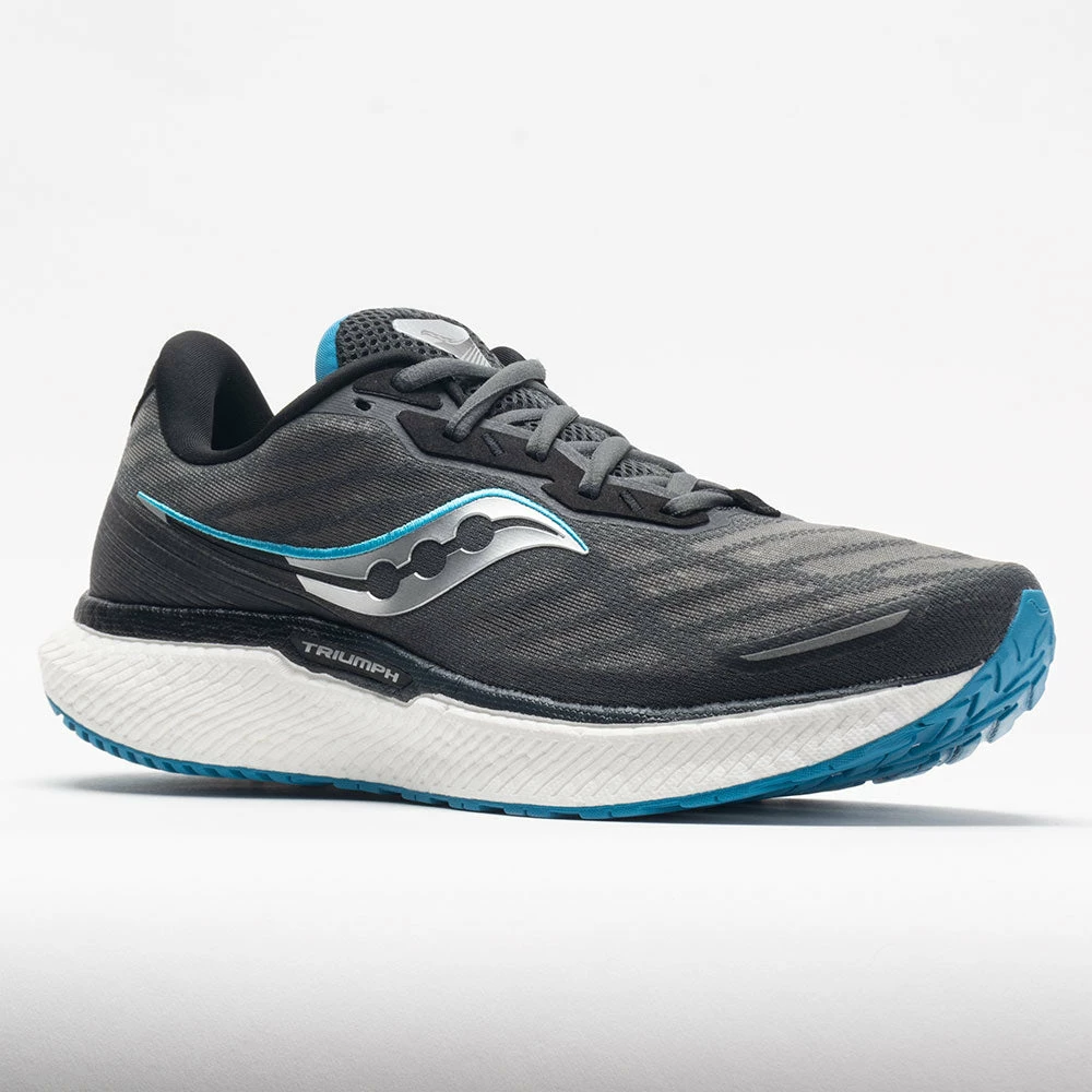 Saucony Triumph 19 Men's Shadow/Topaz Running Shoes 7 Saucony Triumph 19 Men's Shadow/Topaz Running Shoes