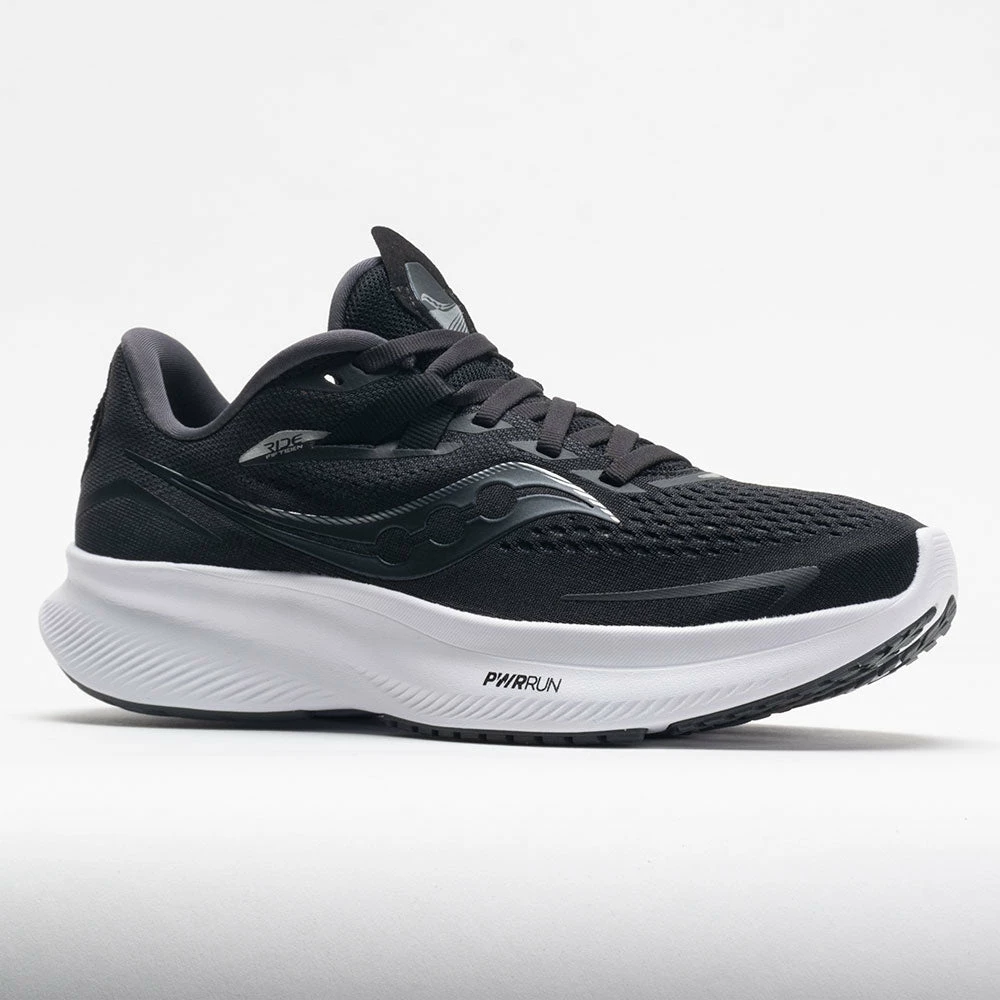 Running Shoes Saucony Ride 15 Men's Black/White 7 Running Shoes Saucony Ride 15 Men's Black/White