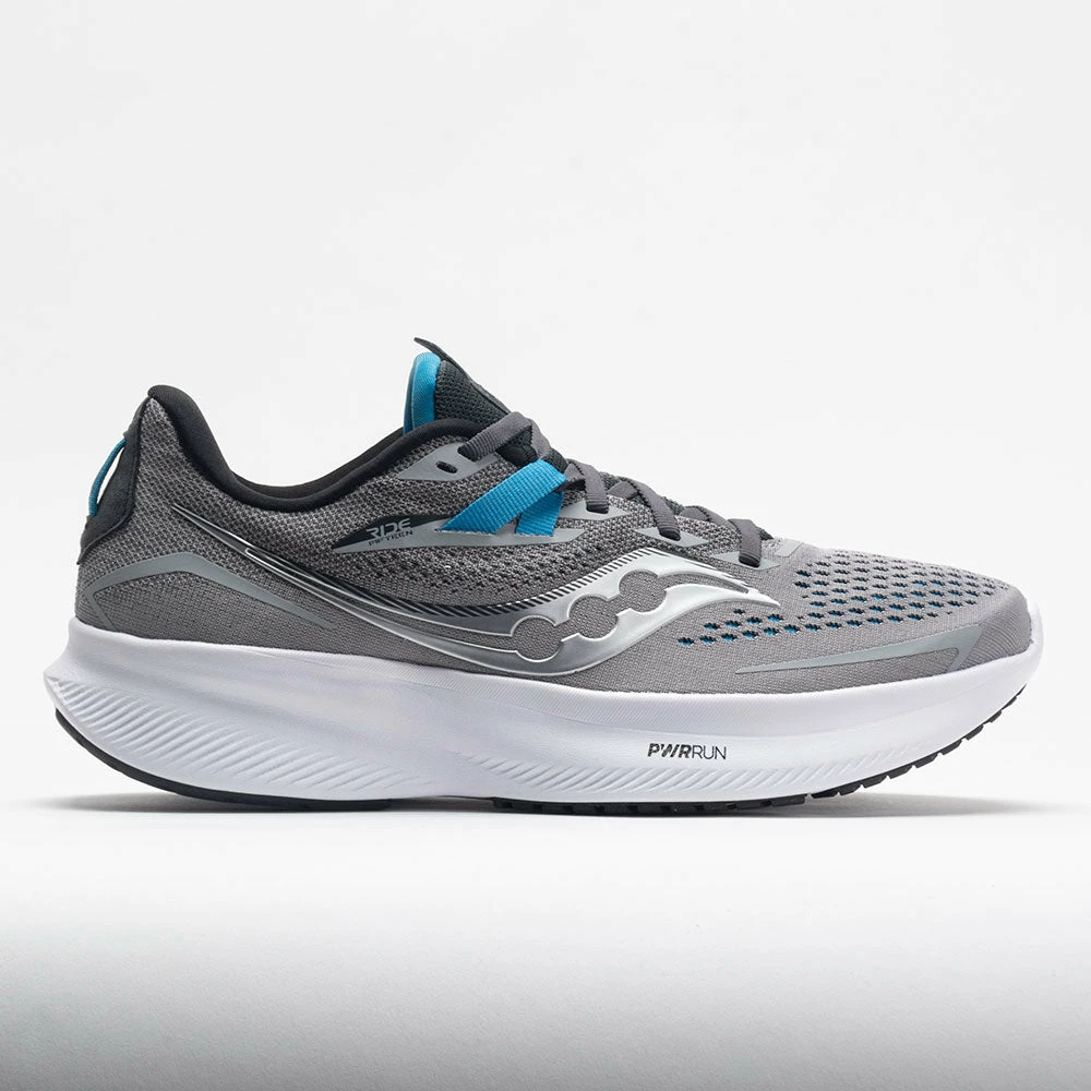 Running Shoes Saucony Ride 15 Men's Alloy/Topaz 3 Running Shoes Saucony Ride 15 Men's Alloy/Topaz