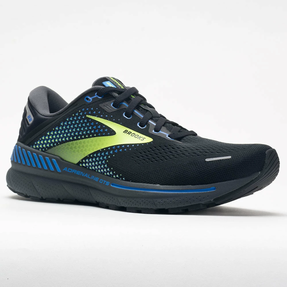 Brooks Adrenaline GTS 22 Men's Black/Blue/Nightlife Running Shoes 7 Brooks Adrenaline GTS 22 Men's Black/Blue/Nightlife Running Shoes