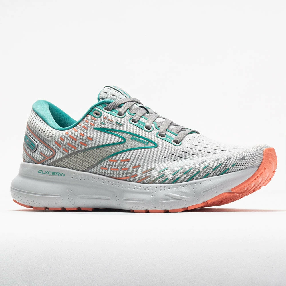 Brooks Glycerin 20 Women's Oyster/Latigo Bay/Coral Running Shoes 7 Brooks Glycerin 20 Women's Oyster/Latigo Bay/Coral Running Shoes