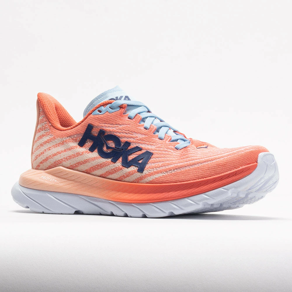 HOKA Mach 5 Women's Camellia/Peach Parfait Running Shoes 7 HOKA Mach 5 Women's Camellia/Peach Parfait Running Shoes