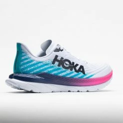 Running Shoes HOKA Mach 5 Men's White/Scuba Blue