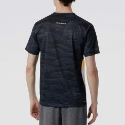 Men's Clothing New Balance Striped Accelerate Short Sleeve Men's