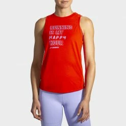 Women's Clothing Brooks Distance Graphic Tank Spring 2022 Women's