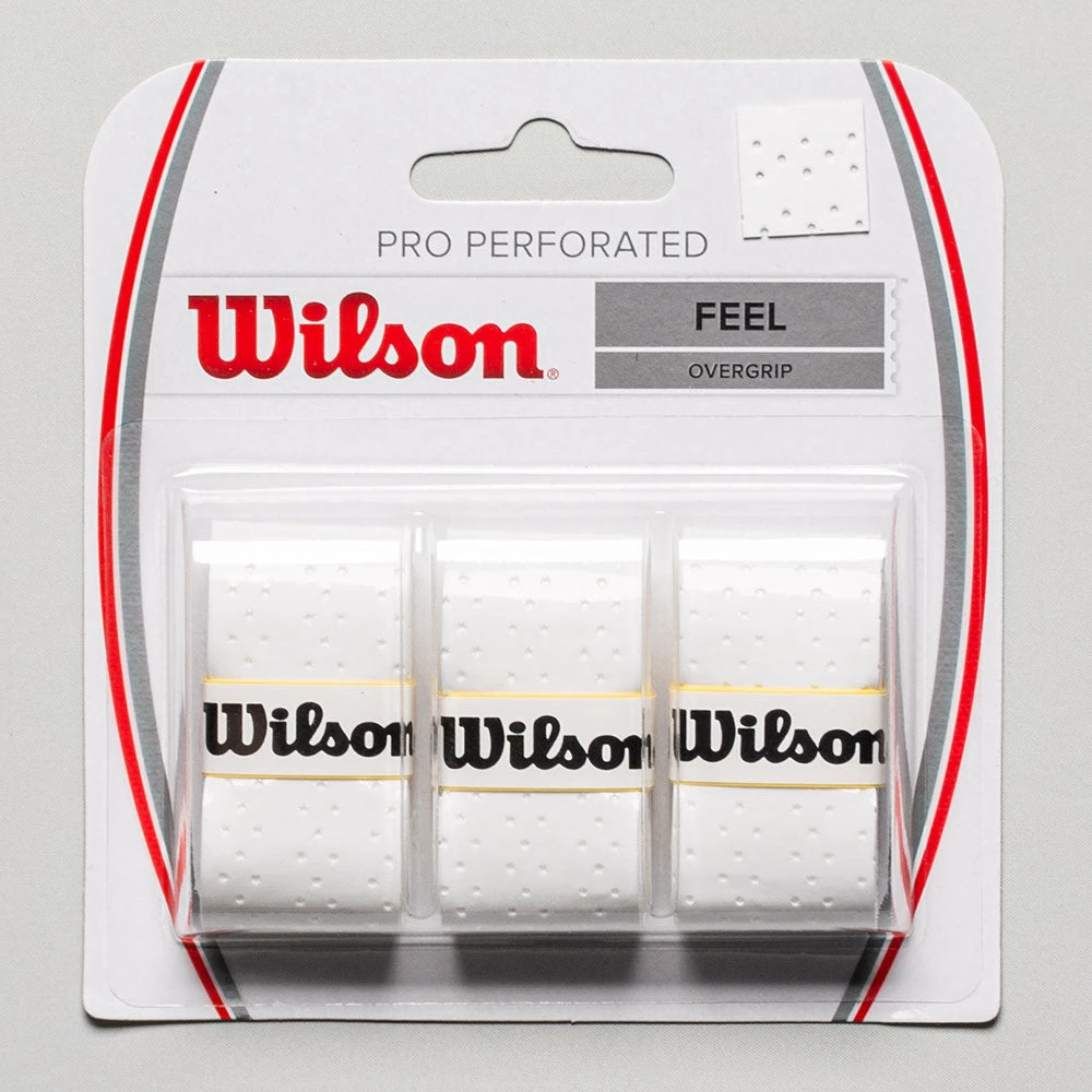 Tennis Overgrips Wilson Pro Overgrip Perforated 3 Pack 5 Tennis Overgrips Wilson Pro Overgrip Perforated 3 Pack