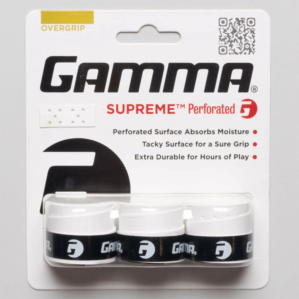 Gamma Supreme Perforated Overgrip 3 Pack Tennis Accessories 4 Gamma Supreme Perforated Overgrip 3 Pack Tennis Accessories