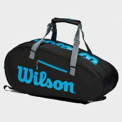 Wilson Ultra 9 Pack Black/Blue/Silver Tennis Accessories